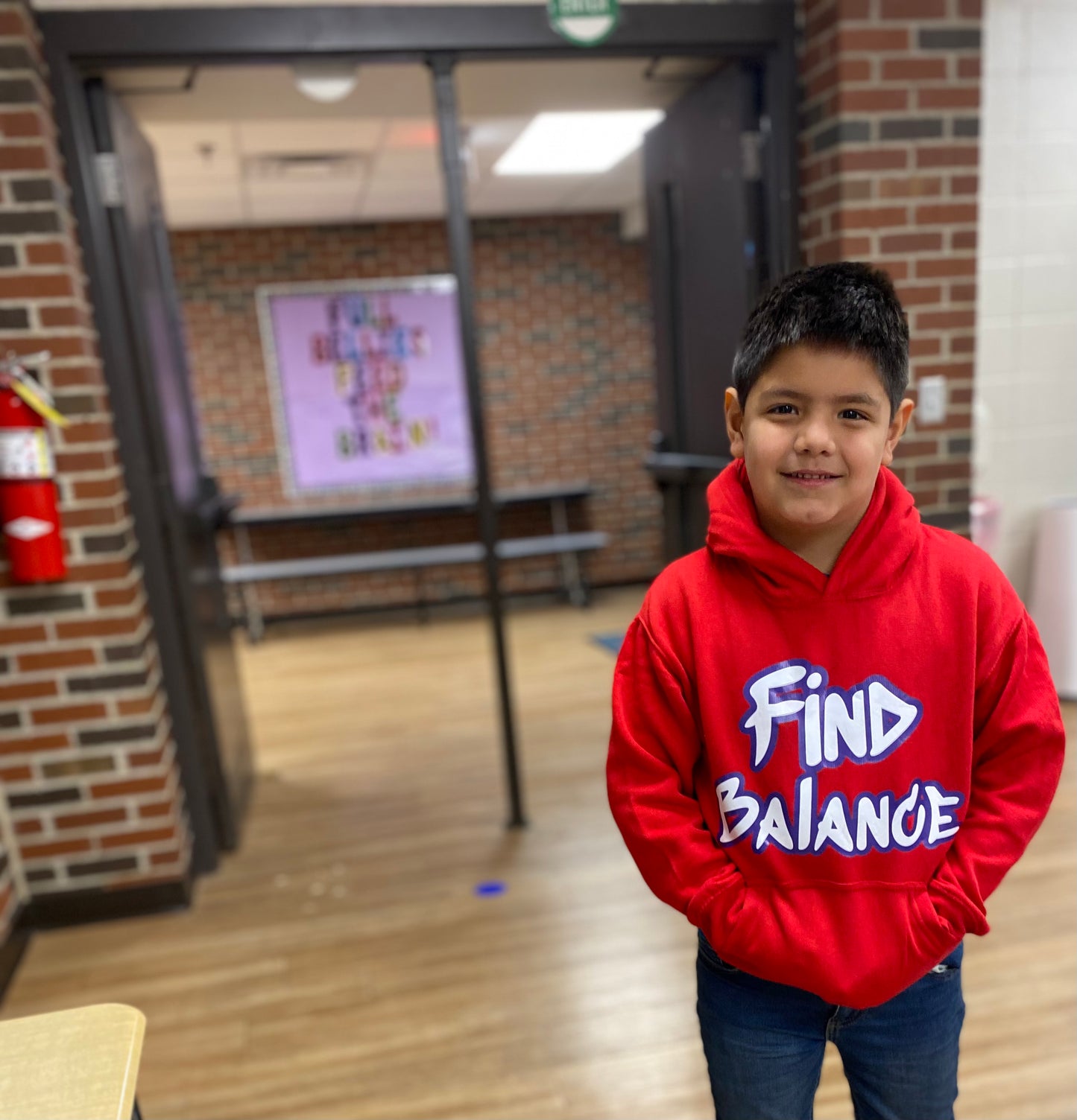 Red Youth Find Balance Hoodie