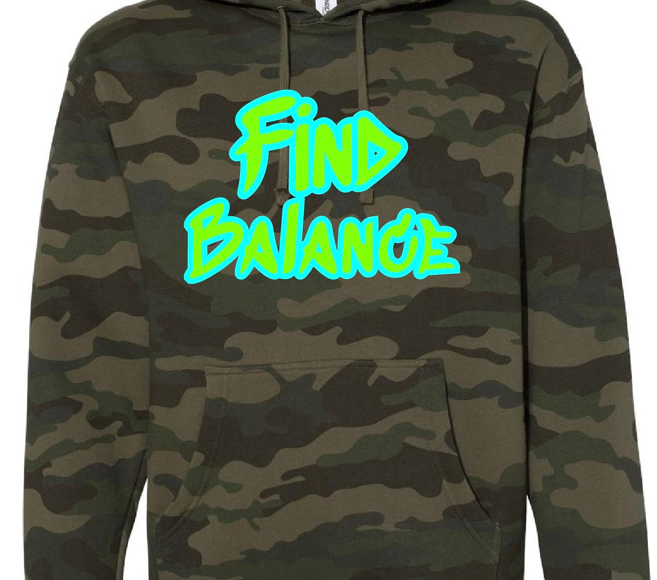 Camouflage Youth Find Balance Hoodie