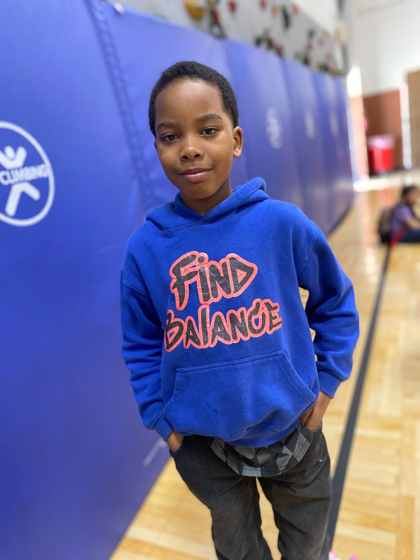 Royal Blue Youth Find Balance Hoodie